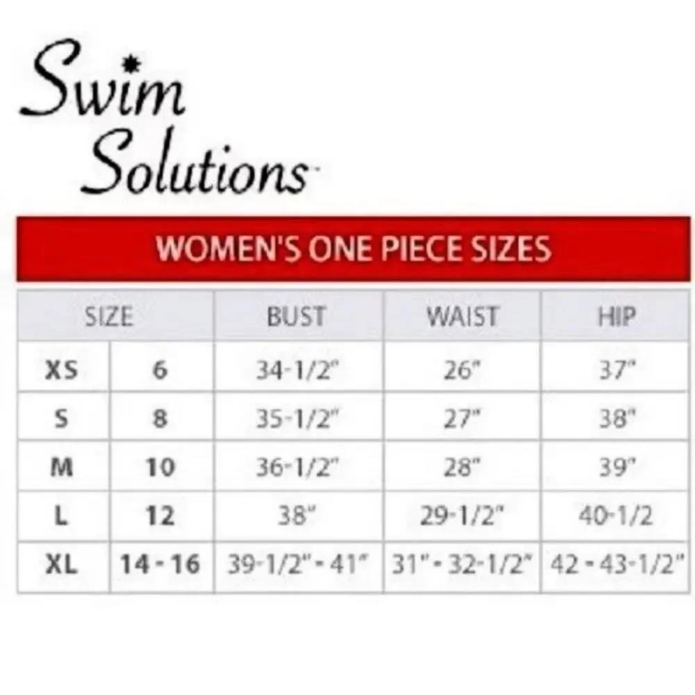 Babydoll Swimdress Size 12 One-Piece Swim Dress Black Crochet Swim Solutions NEW - Picture 8 of 13